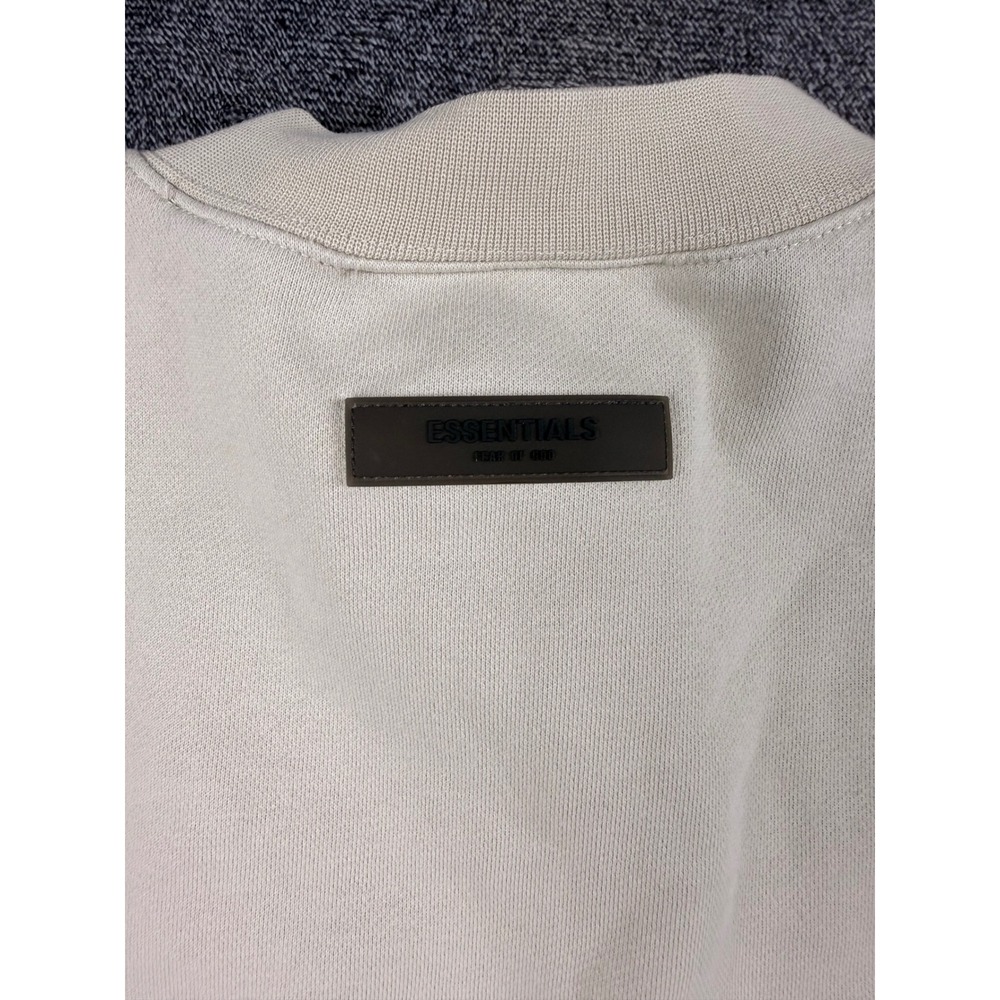 Fear of God Essentials Crewneck Sweatshirt Oatmeal Tan Mens Large FOG Logo - Picture 9 of 9